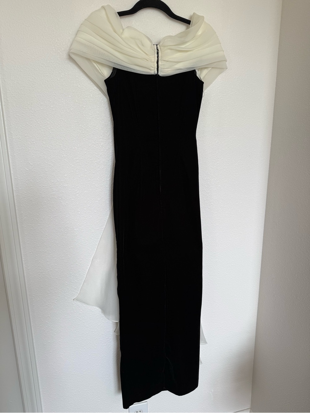 Vintage Jessica McClintock Black White Rosette Gown Prom Formal 4 - Picture 6 of 10